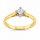 Pre Owned 18ct Princess Cut Diamond Solitaire Ring ZB724